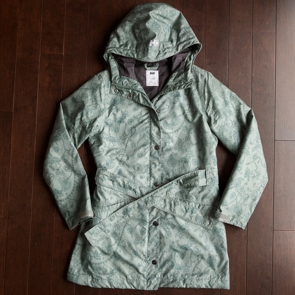 Helly Hansen Jackets & Blazers - Helly Hansen Leaf Floral Patterned Green Jacket Coat Size Medium